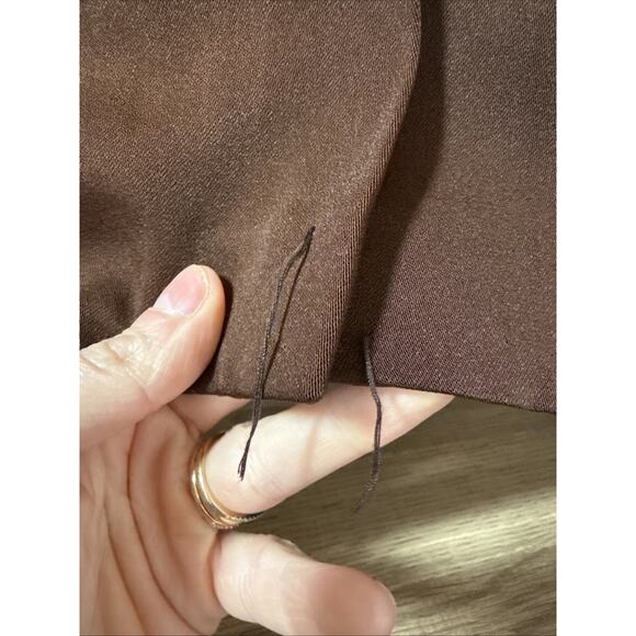 Vintage Lynda's NY 24W Brown Skirt Formal Office V9 - Picture 7 of 8